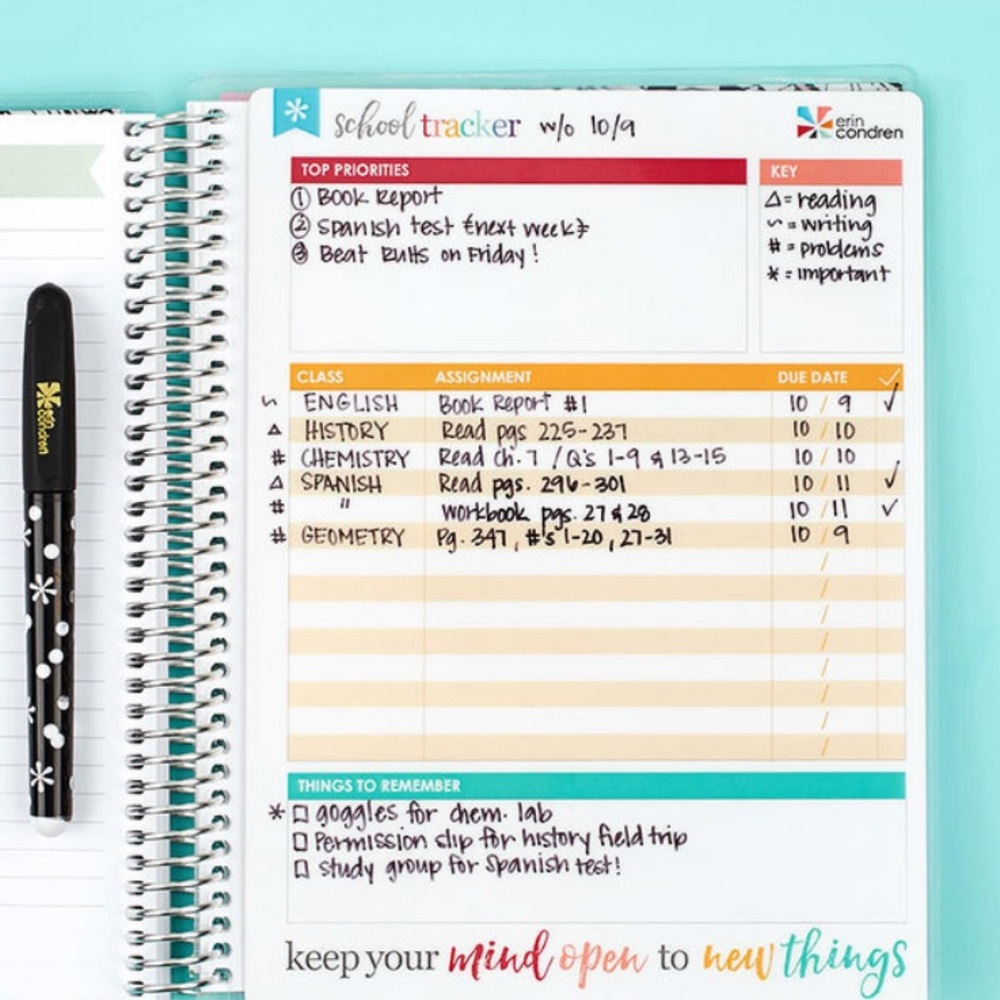 Erin condren school tracker